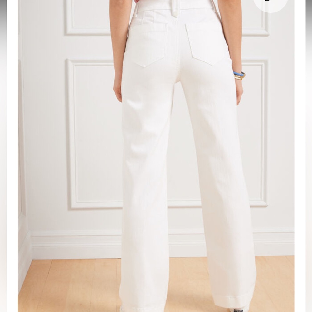 Talbots White Wide Leg Denim NWT - Picture 2 of 6